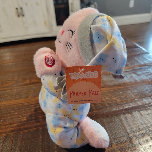 NEW Praying Pink Kitty Recite Bedtime Prayer Moon/Stars Boy/Girl Plush Doll Toy - Picture 4 of 7